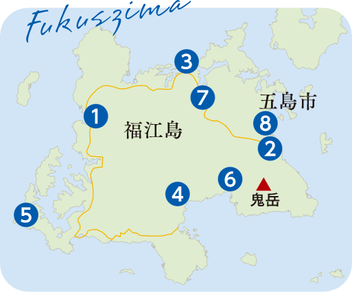 地図:福江島