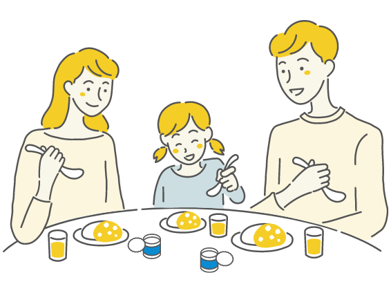 画像:食べる前にひと呼吸