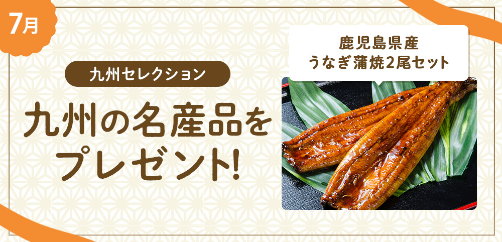 九州セレクション 鹿児島県産うなぎ蒲焼2尾セットプレゼント！