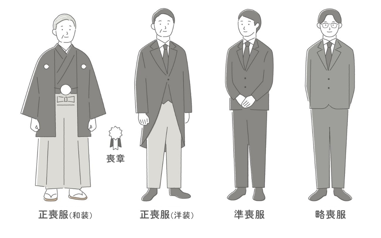 男性の喪服の種類