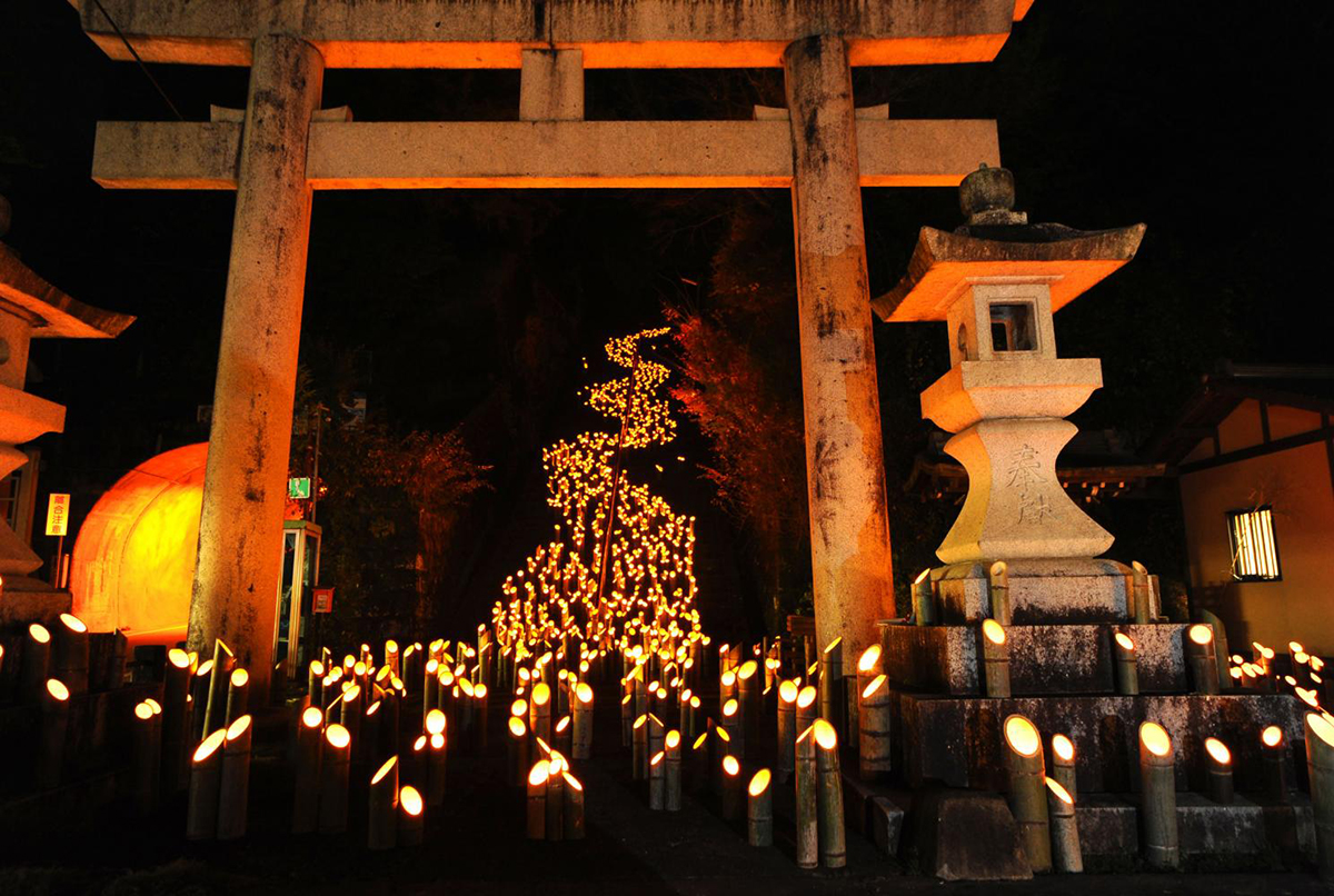 画像：秋の夜長をやさしく照らす灯りとライトアップ