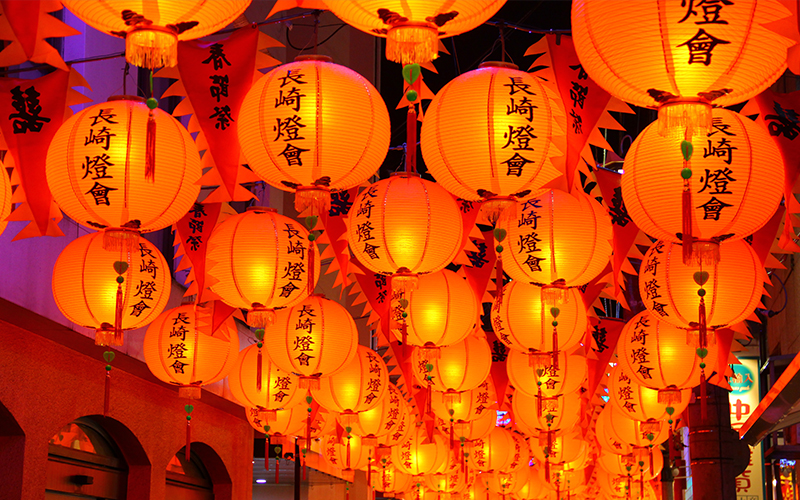 画像:中国ランタン装飾