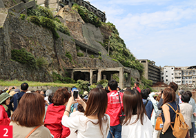 軍艦島見学風景